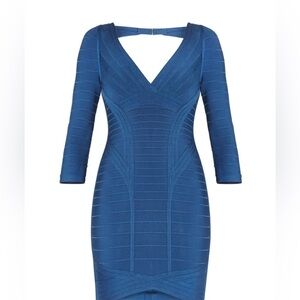 Herve Leger cobalt Blue bandage size M NEW without tags long sleeve